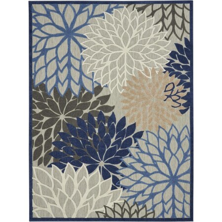 Palacedesigns 7 x 10 ft. Blue Large Floral Indoor & Outdoor Area Rug PA2627689